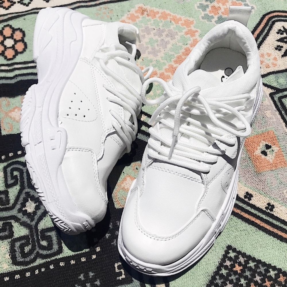 Chunky White Retro Dad Sneakers